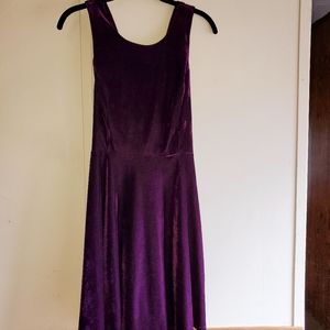 Purple velvet dress